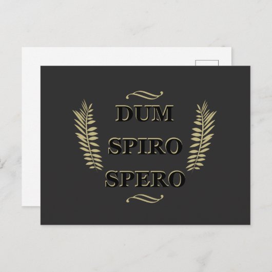 Dum spiro spero briefkaart (Voorkant / Achterkant)