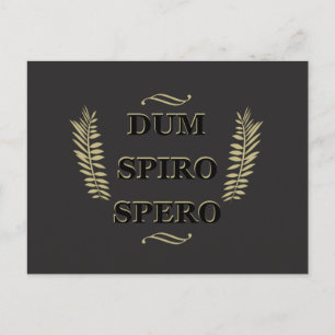 Dum spiro spero briefkaart