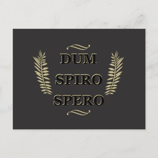 Dum spiro spero briefkaart (Voorkant)