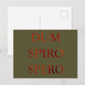 Dum spiro spero briefkaart (Voorkant / Achterkant)