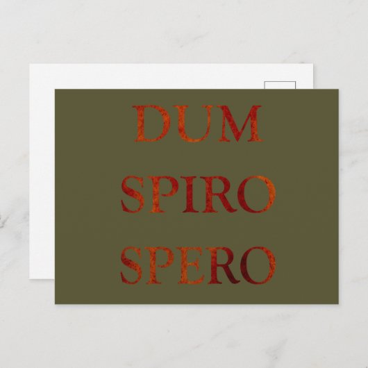 Dum spiro spero briefkaart (Voorkant / Achterkant)
