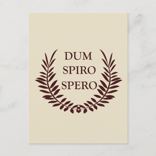 Dum spiro spero briefkaart (Voorkant)