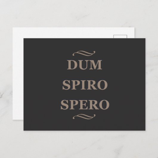 Dum spiro spero briefkaart (Voorkant / Achterkant)