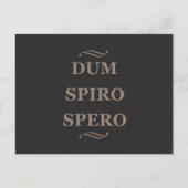 Dum spiro spero briefkaart (Voorkant)