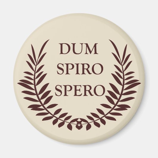 Dum spiro spero magneet (Voorkant)