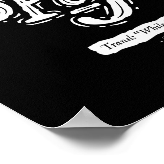 Dum Spiro Spero - Poster - zwart (Hoek)