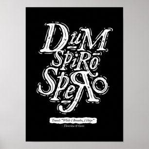 Dum Spiro Spero - Poster - zwart