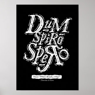 Dum Spiro Spero - Poster - zwart