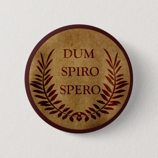 dum spiro spero ronde button 5,7 cm (Voorkant)
