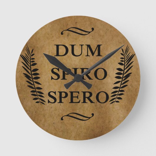 Dum spiro spero ronde klok (Voorkant)
