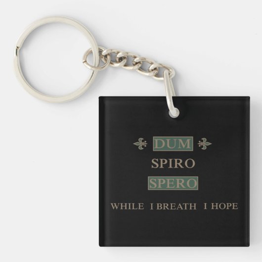 Dum spiro spero sleutelhanger (voorkant)