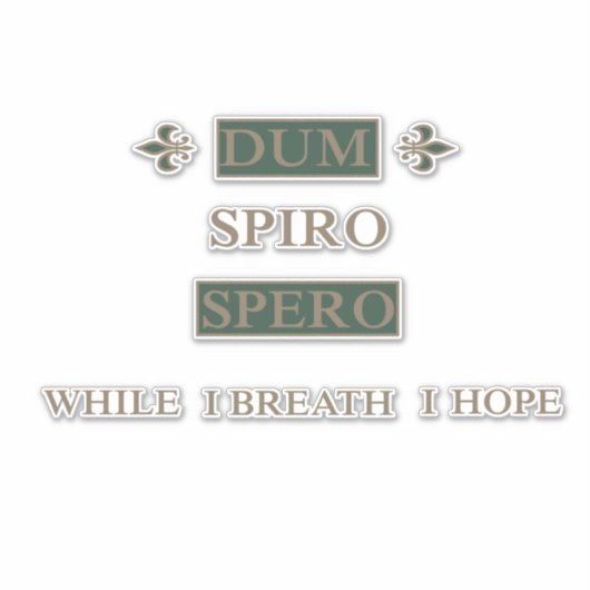 Dum spiro spero sticker (Voorkant)