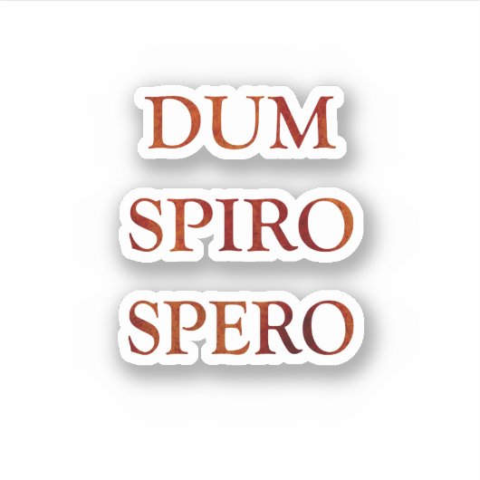 Dum spiro spero sticker (Voorkant)