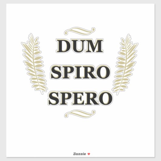 Dum spiro spero sticker (Vel)