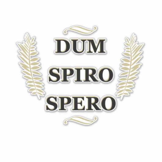 Dum spiro spero sticker (Voorkant)