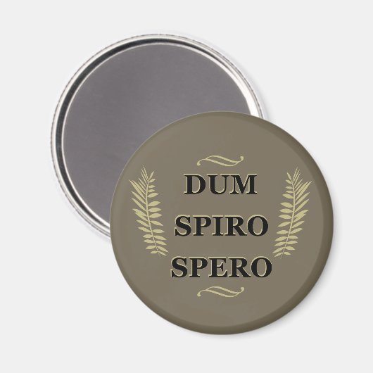 dum spiro spero terwijl ik adem hoop ik magneet (Voorkant / Achterkant)