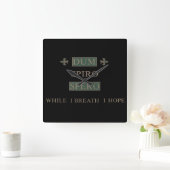 Dum spiro spero vierkante klok (Huis)