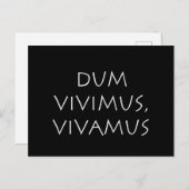 Dum vivimus vivamus briefkaart (Voorkant / Achterkant)