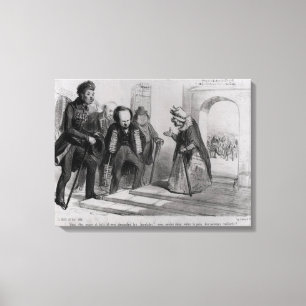 Dumas, Hugo et Balzac, die hun toelating willen ve Canvas Afdruk