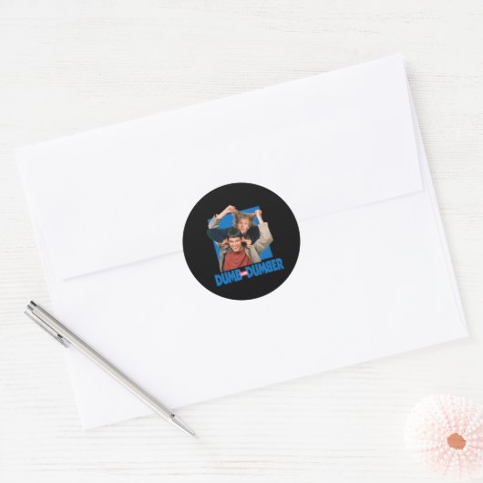 Dumb and Dumber beroemd gemaakt door Lloyd Christm Ronde Sticker (Envelop)