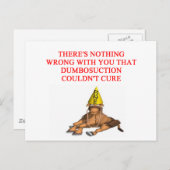 DUMB belediging Briefkaart (Voorkant / Achterkant)