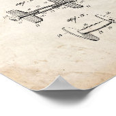 Dumb-bell Patent - Oude look Poster (Hoek)