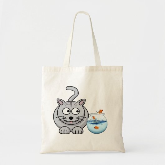 Dumb Cat Cartoon Tote Bag (Voorkant)