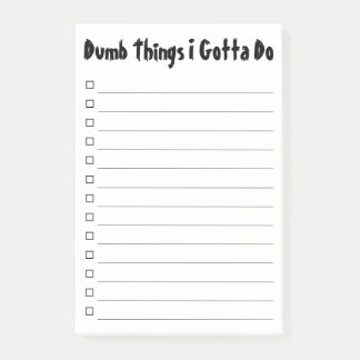 Dumb dingen die ik moet doen om lijst te maken post-it® notes
