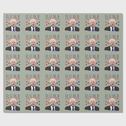 Dumb Dumber Donald Trump satire Cadeaupapier (Vlak)