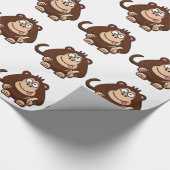 Dumb Monkey met banaan Cartoon Cadeaupapier (Hoek)