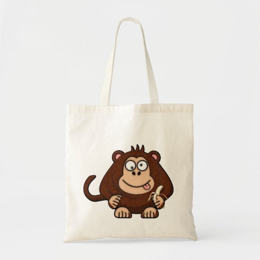 Dumb Monkey met banaan Cartoon Tote Bag (Voorkant)