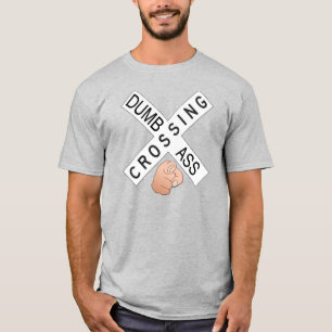 Dumb Person Crossing voor licht gekleurd T-shirt