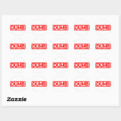 Dumb Stamp Ronde Sticker (Vel)