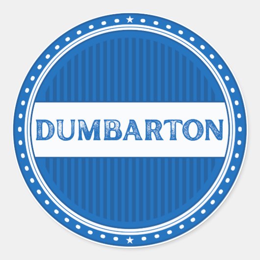 Dumbarton City Pride Embleem – Schotse identiteit Ronde Sticker (Voorkant)