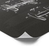 Dumbbell 1928 Patent Art - Chalkboard Poster (Hoek)