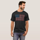 Dumbbell Bar Workout Gym USA Flag 4 juli Patriot T-shirt (Voorkant volledig)