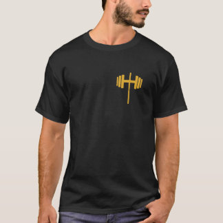 Dumbbell Cross Barbell Jezus Funny Christelijke Wo T-shirt