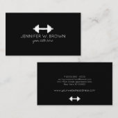 Dumbbell Fitness Personal Trainer Coach zwart Visitekaartje (Voorkant / Achterkant)