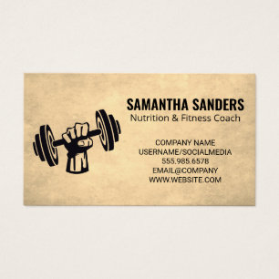 Dumbbell-gewicht bedrijf Geschiktheid Visitekaartje