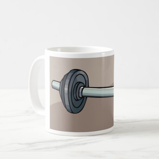 Dumbbell Gewicht Koffiemok (Voorkant links)