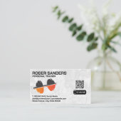 Dumbbell Gewicht Logo | QR Visitekaartje (Staand voorkant)