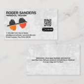 Dumbbell Gewicht Logo | QR Visitekaartje (Voorkant / Achterkant)