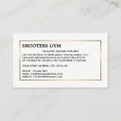 Dumbbell Gewicht, Persoonlijke trainer, Gym Instru Visitekaartje (Achterkant)