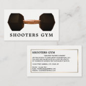 Dumbbell Gewicht, Persoonlijke trainer, Gym Instru Visitekaartje (Voorkant / Achterkant)