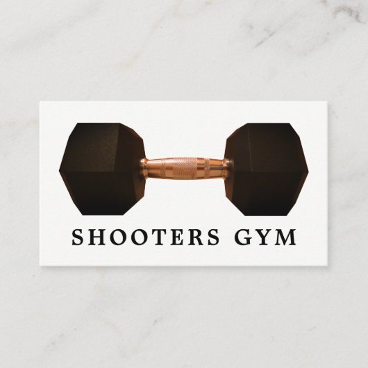 Dumbbell Gewicht, Persoonlijke trainer, Gym Instru Visitekaartje (Voorkant)