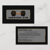 Dumbbell Gewicht, Persoonlijke trainer, Gym Instru Visitekaartje (Voorkant / Achterkant)