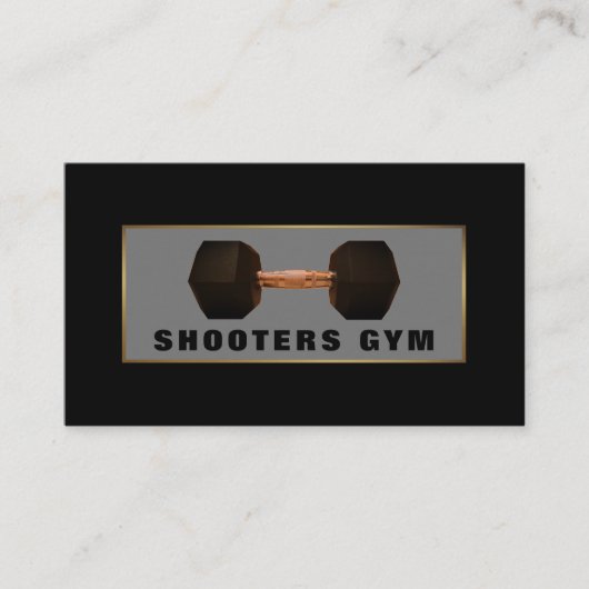 Dumbbell Gewicht, Persoonlijke trainer, Gym Instru Visitekaartje (Voorkant)