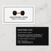 Dumbbell Gewicht, Persoonlijke trainer, Gym Instru Visitekaartje (Voorkant / Achterkant)