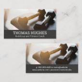 Dumbbell Gewichten op Gym Bench Visitekaartje (Voorkant / Achterkant)