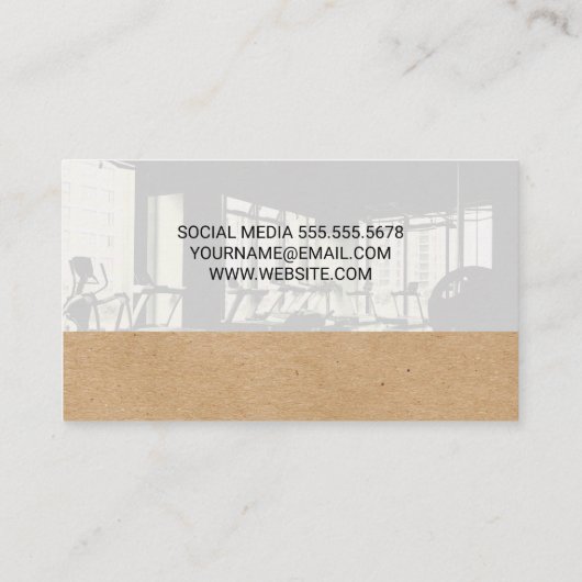 Dumbbell-gewichtpictogram | Gym Visitekaartje (Achterkant)